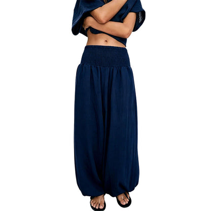 🌸Hot Sale 50% OFF💖Women's Casual Smocked Waist Harem Pants