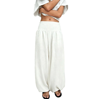🌸Hot Sale 50% OFF💖Women's Casual Smocked Waist Harem Pants