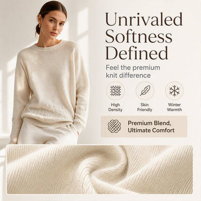Women's Crew Neck Cable Knit Sweater
