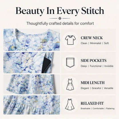 ✨Hot Sale 50% OFF 👗 Women's Short Sleeve Printed Dress with Pockets