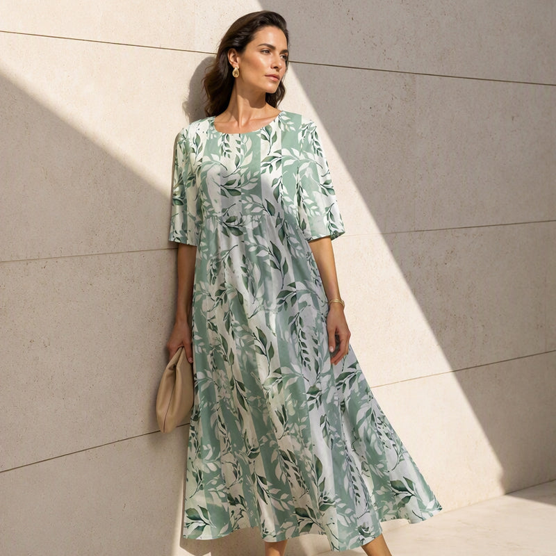 ✨Hot Sale 50% OFF 👗 Women's Short Sleeve Printed Dress with Pockets