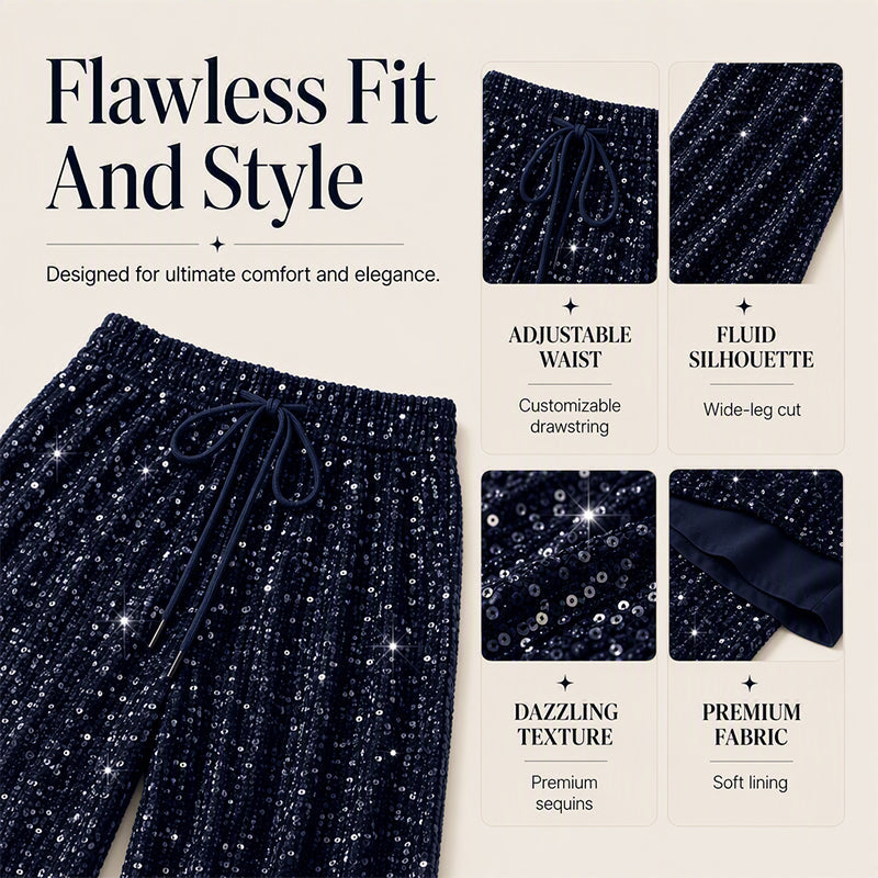 Women's Elastic Waist Straight-Leg Pants