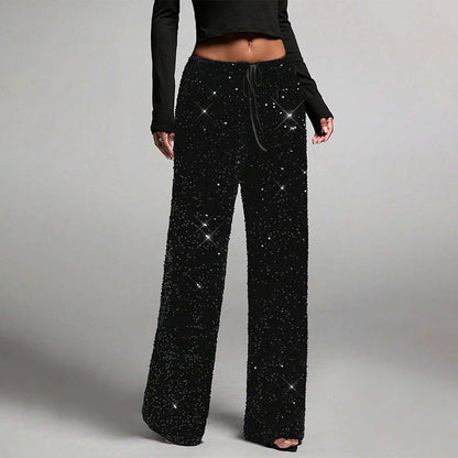 Women's Elastic Waist Straight-Leg Pants