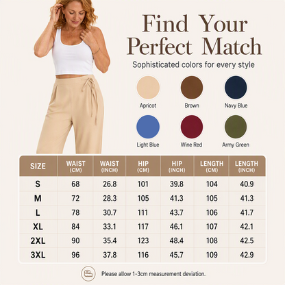 Women's High-Waist Drawstring Straight-Leg Pants