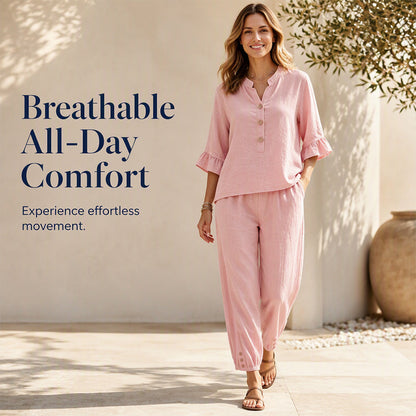 Women's Casual Top & Pants Two-Piece Set