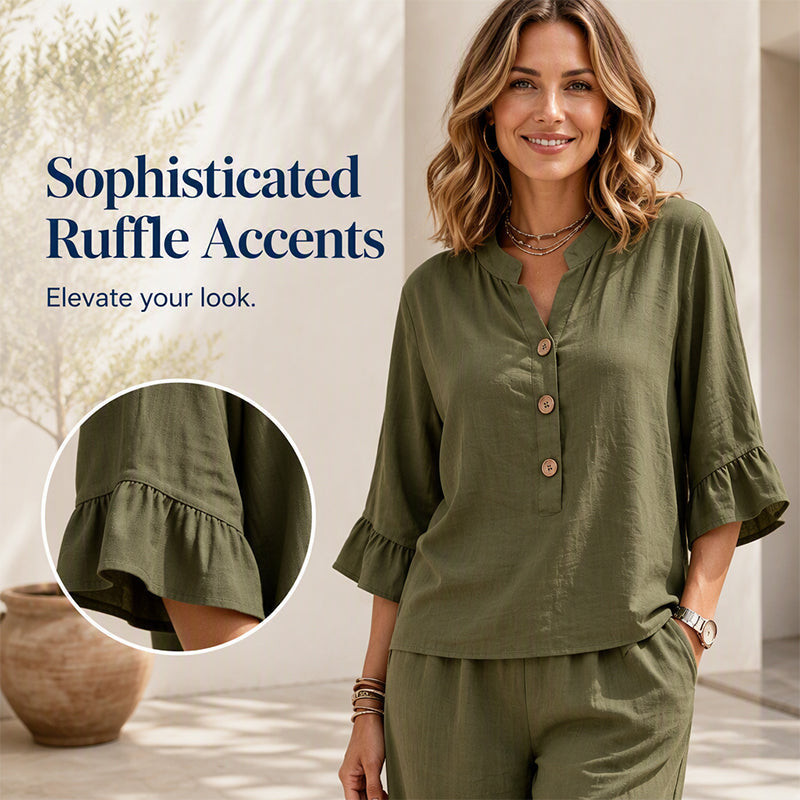 Women's Casual Top & Pants Two-Piece Set
