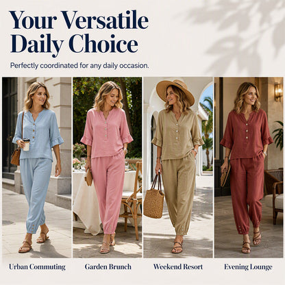 Women's Casual Top & Pants Two-Piece Set