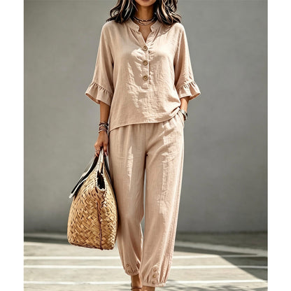 Women's Casual Top & Pants Two-Piece Set