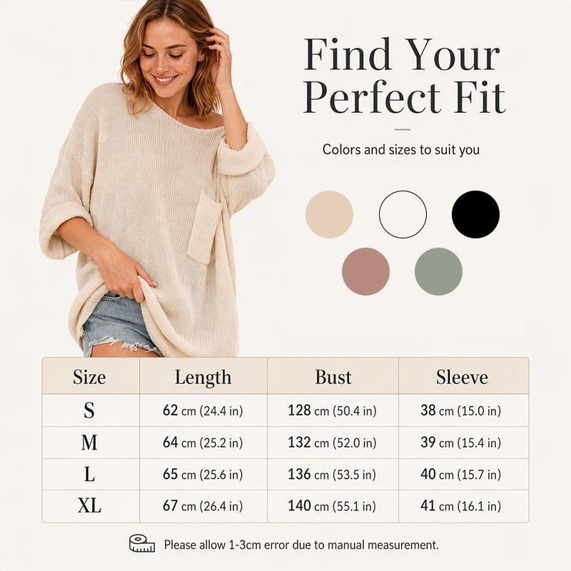 Women's Casual Cozy Crewneck Knit Top
