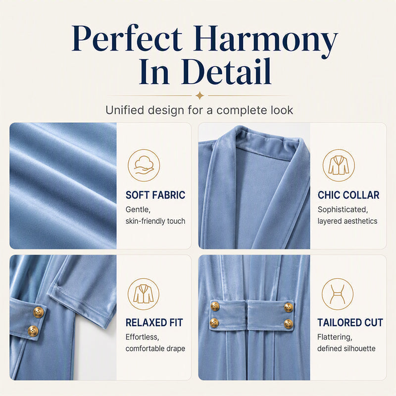 ⌛Limited-time offer-Women's Double-Breasted Velvet Cardigan