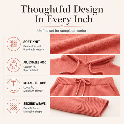 Women's Casual Hooded Sweater with Drawstring