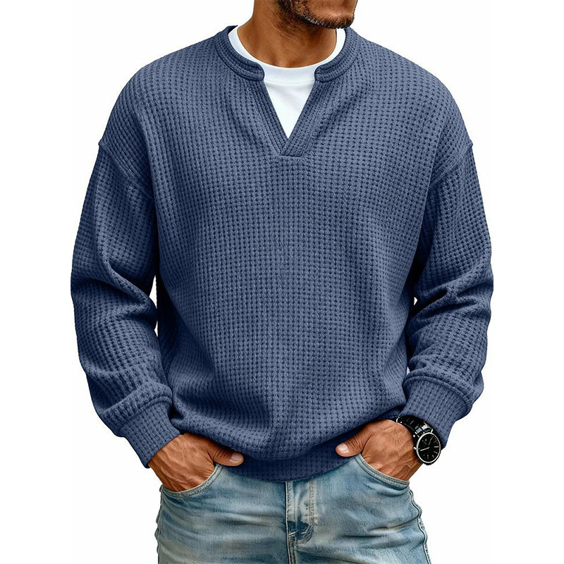 🎉The Lowest Price But The Best Quality!👕 Layered Comfort Waffle Tee – Textured, Relaxed & Effortlessly Put-Together