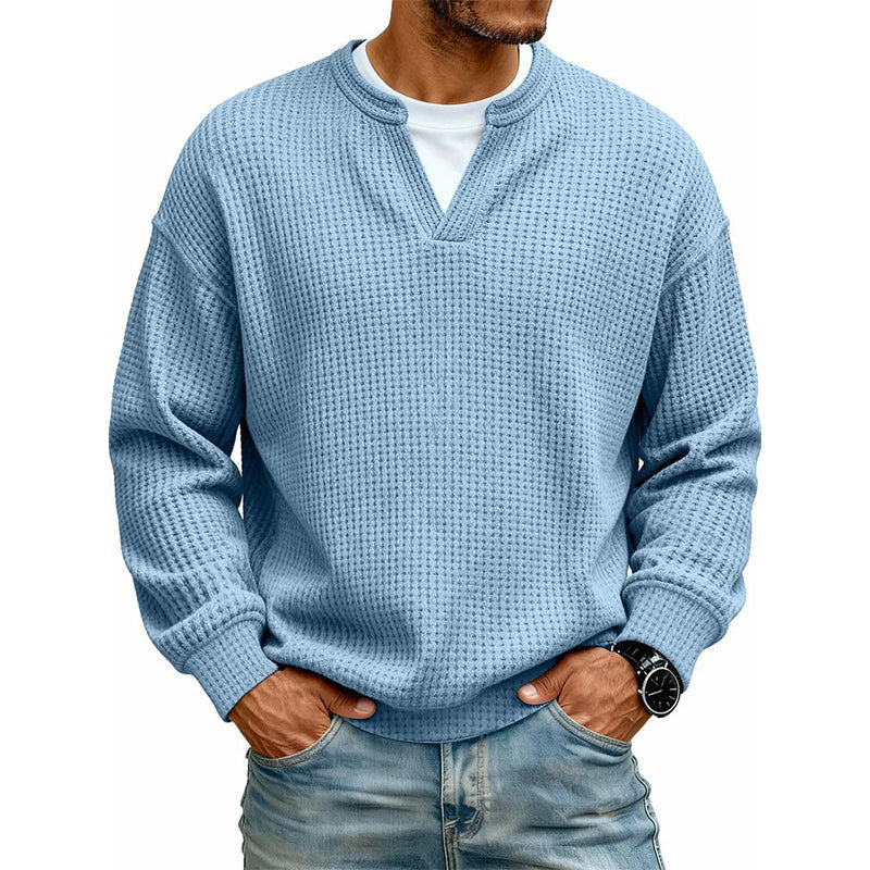 🎉The Lowest Price But The Best Quality!👕 Layered Comfort Waffle Tee – Textured, Relaxed & Effortlessly Put-Together