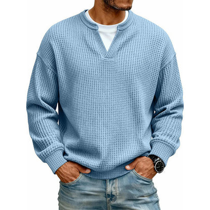 🎉The Lowest Price But The Best Quality!👕 Layered Comfort Waffle Tee – Textured, Relaxed & Effortlessly Put-Together