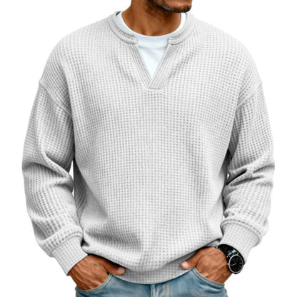 🎉The Lowest Price But The Best Quality!👕 Layered Comfort Waffle Tee – Textured, Relaxed & Effortlessly Put-Together