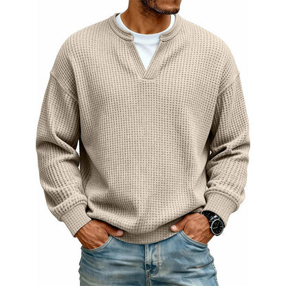 🎉The Lowest Price But The Best Quality!👕 Layered Comfort Waffle Tee – Textured, Relaxed & Effortlessly Put-Together