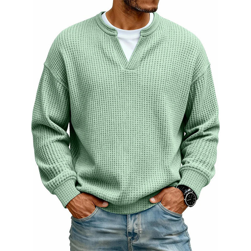 🎉The Lowest Price But The Best Quality!👕 Layered Comfort Waffle Tee – Textured, Relaxed & Effortlessly Put-Together