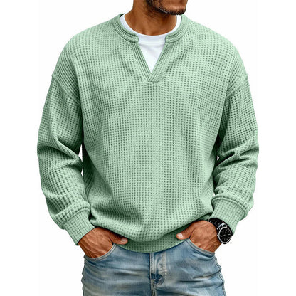 🎉The Lowest Price But The Best Quality!👕 Layered Comfort Waffle Tee – Textured, Relaxed & Effortlessly Put-Together
