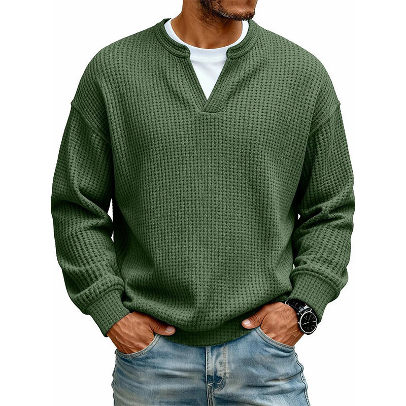 🎉The Lowest Price But The Best Quality!👕 Layered Comfort Waffle Tee – Textured, Relaxed & Effortlessly Put-Together