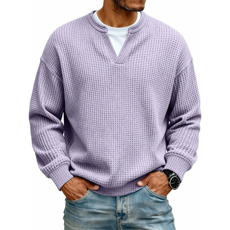 🎉The Lowest Price But The Best Quality!👕 Layered Comfort Waffle Tee – Textured, Relaxed & Effortlessly Put-Together