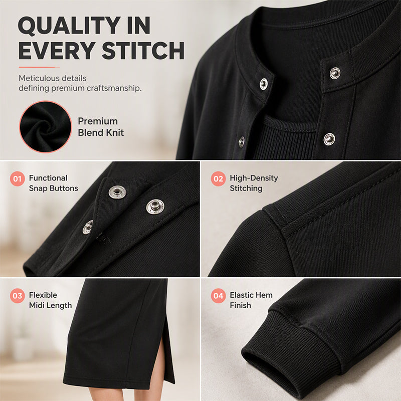 ✨ Two Pieces, Instant Polish | Women's Camisole Dress & Cropped Jacket Set