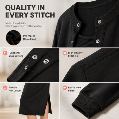 ✨ Two Pieces, Instant Polish | Women's Camisole Dress & Cropped Jacket Set