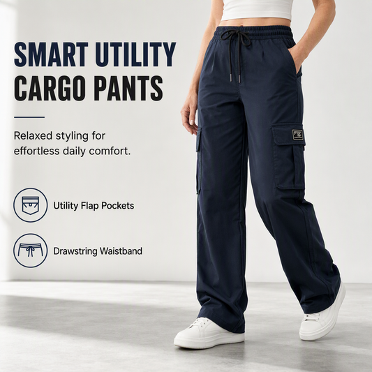 ⏰ Last Day of the Sale – 50% OFF ✨👖 Roomy Pockets, Easy-Moving Fit | Women's Drawstring Cargo Pants
