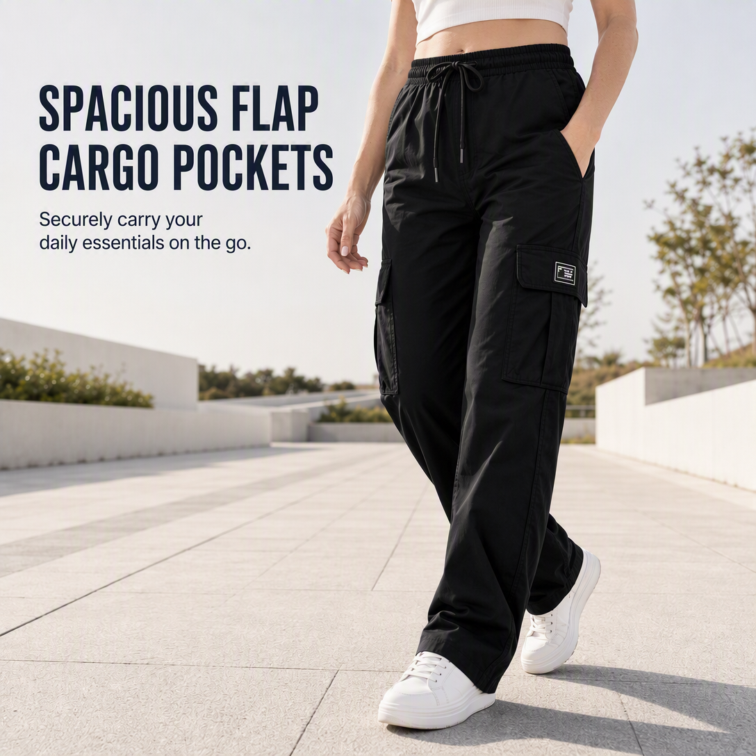 ⏰ Last Day of the Sale – 50% OFF ✨👖 Roomy Pockets, Easy-Moving Fit | Women's Drawstring Cargo Pants
