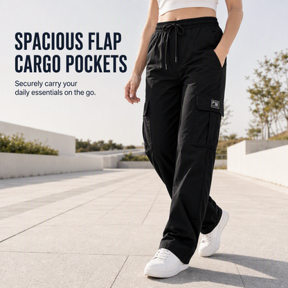 ⏰ Last Day of the Sale – 50% OFF ✨👖 Roomy Pockets, Easy-Moving Fit | Women's Drawstring Cargo Pants