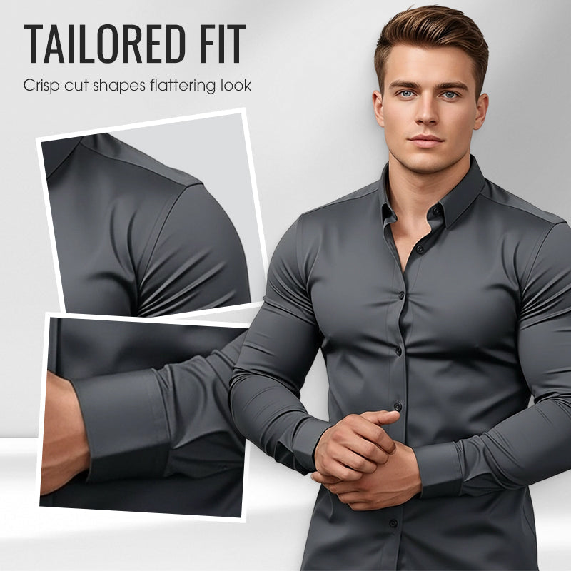 ⏰ Last Day of the Sale – 50% OFF ✨Men's Solid Color Lapel Long Sleeve Button-Down Shirts