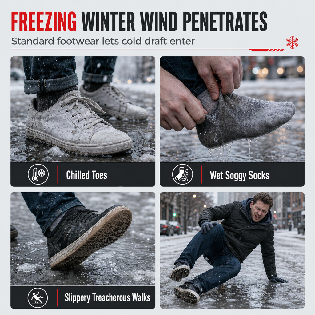 ✈️ Women's High‑Top Winter Snow Boots, Waterproof Non‑Slip Tall Boots with Thick Plush Lining & Thick Sole for Outdoor Snowy Days👢