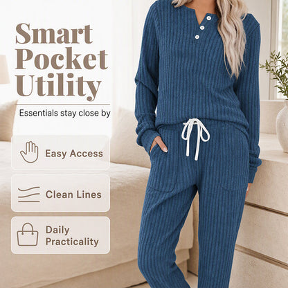Women's Top & Drawstring Pants 2-Piece Set