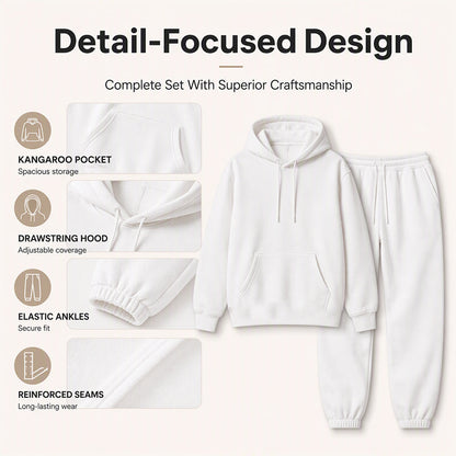 ⏰ Seasonal changeover sale: 50% off – quality at half the price! ✨Women's Cozy Hoodie & Jogger Pants 2-Piece Set