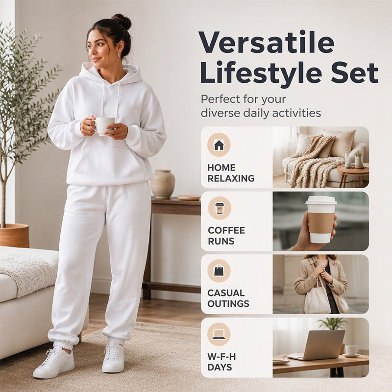 ⏰ Seasonal changeover sale: 50% off – quality at half the price! ✨Women's Cozy Hoodie & Jogger Pants 2-Piece Set
