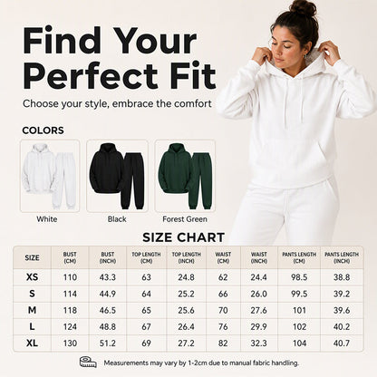 ⏰ Seasonal changeover sale: 50% off – quality at half the price! ✨Women's Cozy Hoodie & Jogger Pants 2-Piece Set
