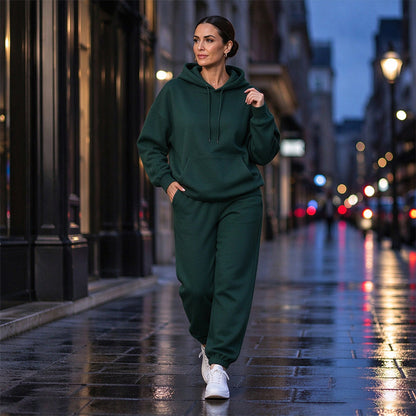 ⏰ Seasonal changeover sale: 50% off – quality at half the price! ✨Women's Cozy Hoodie & Jogger Pants 2-Piece Set