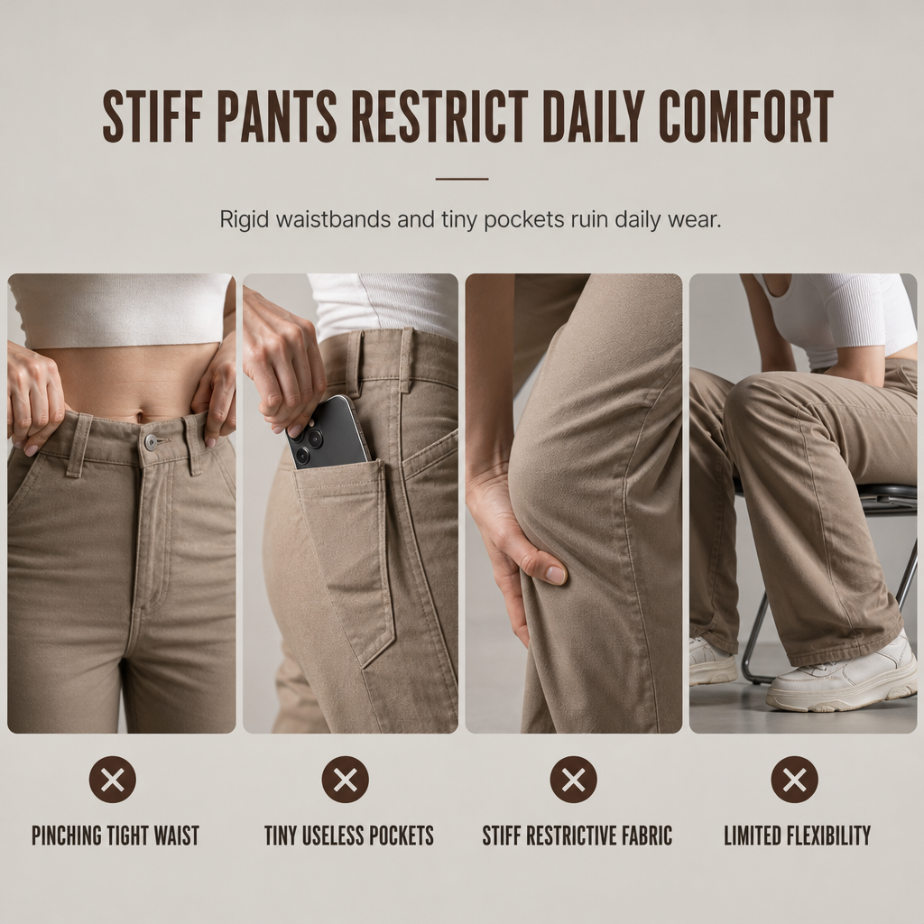 ⏰ Last Day of the Sale – 50% OFF ✨Women's High Waisted Wide Leg Baggy Cargo Pants with Utility Pockets Loose Fit Cotton Blend Trousers