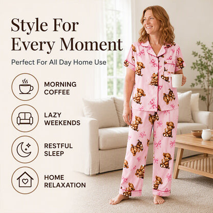 ⏰ Last Day of the Sale – 50% OFF ✨Women's Highland Cow Print 3-Piece Pajama Set