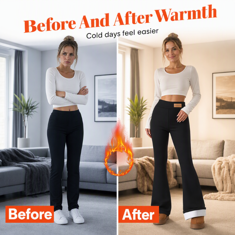 ⏰ Last Day of the Sale – 50% OFF ✨Women's Plush-Lined Flare Leggings