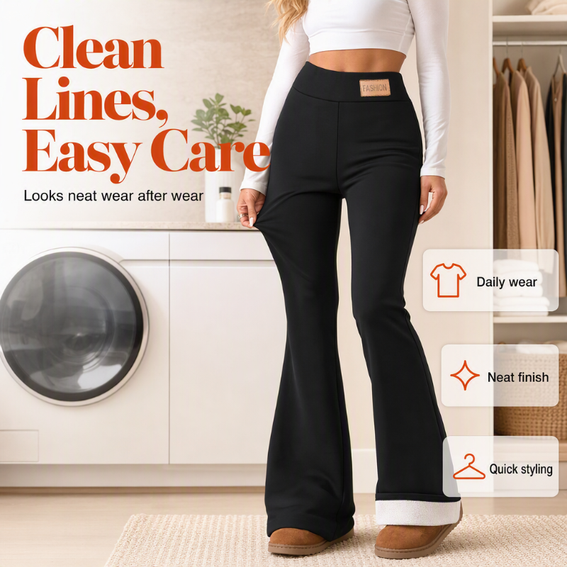 ⏰ Last Day of the Sale – 50% OFF ✨Women's Plush-Lined Flare Leggings