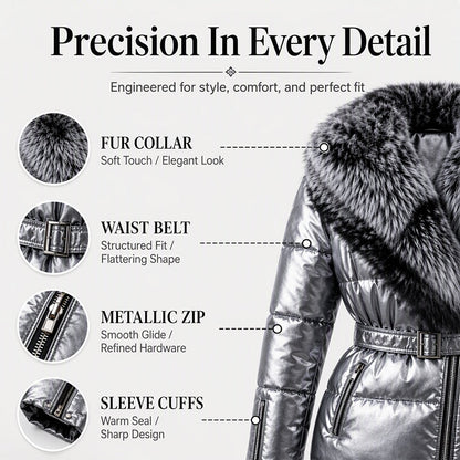 ⏰ Seasonal changeover sale: 50% off – quality at half the price! ✨Women's Padded Jacket with Faux Fur Collar