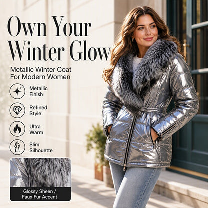 ⏰ Seasonal changeover sale: 50% off – quality at half the price! ✨Women's Padded Jacket with Faux Fur Collar
