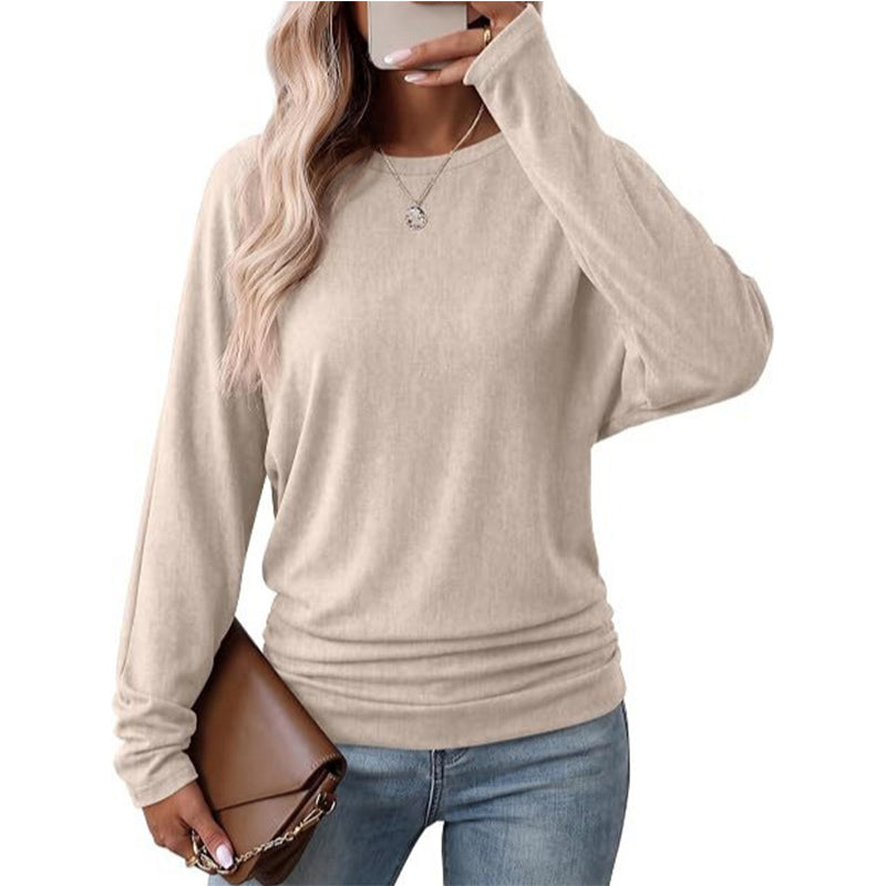 🔥 50% OFF! 👚Women's Casual Crewneck Ruched HemTop