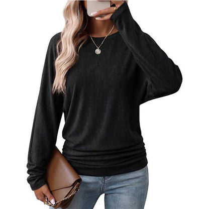 🔥 50% OFF! 👚Women's Casual Crewneck Ruched HemTop