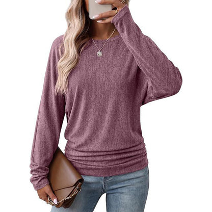 🔥 50% OFF! 👚Women's Casual Crewneck Ruched HemTop