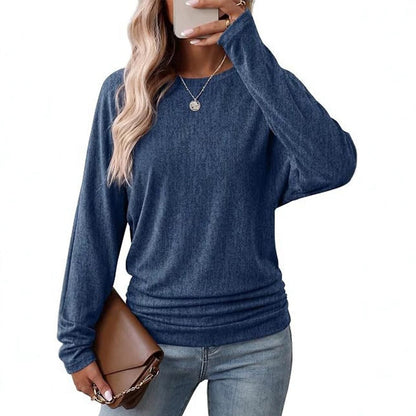 🔥 50% OFF! 👚Women's Casual Crewneck Ruched HemTop