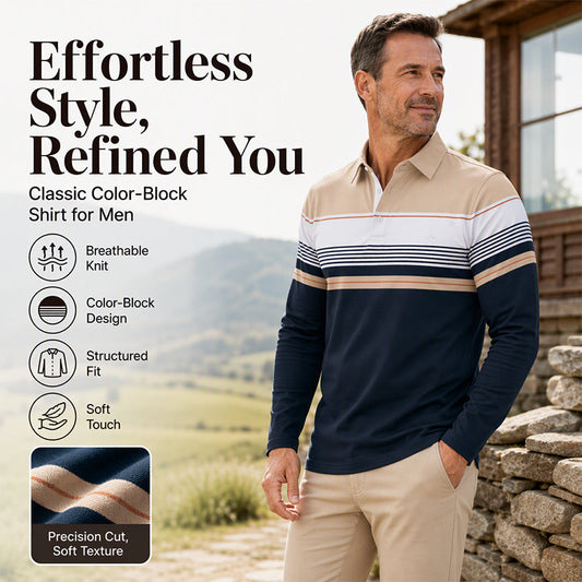Men's Classic Color-Block Striped Top💋Enjoy a 30-day hassle-free return policy!✅️