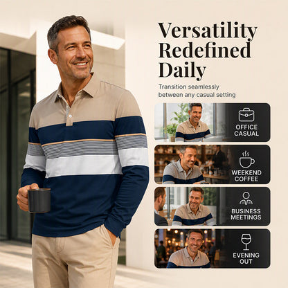 Men's Classic Color-Block Striped Top💋Enjoy a 30-day hassle-free return policy!✅️