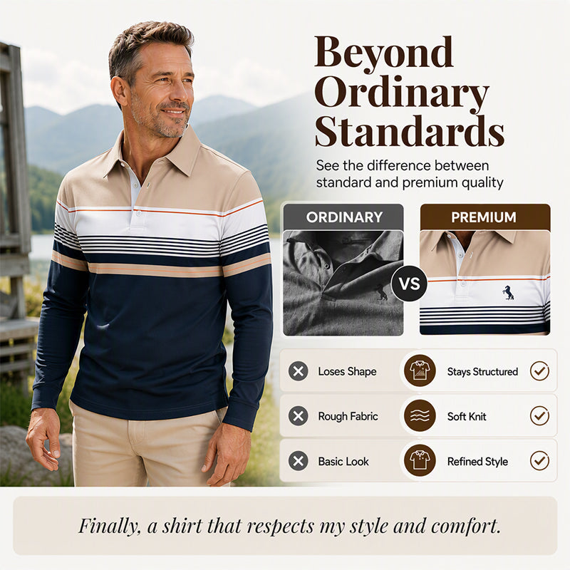 Men's Classic Color-Block Striped Top💋Enjoy a 30-day hassle-free return policy!✅️