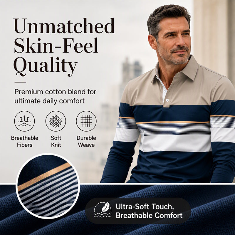 Men's Classic Color-Block Striped Top💋Enjoy a 30-day hassle-free return policy!✅️